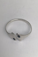 Hans Hansen Sterling Sølv Armring No. 212E (Sort Emalje)
