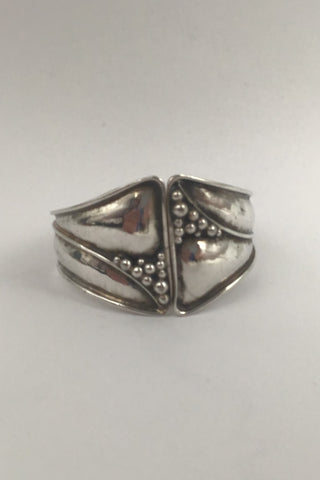 Jacob Hull Silver-Plated Metal Bangle (Hinged)