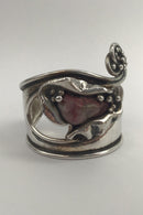 Jacob Hull Forsølvet Metal Armring med Sten