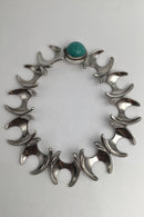 Georg Jensen Sterling Sølv Halskæde No. 130 Turkis Henning Koppel