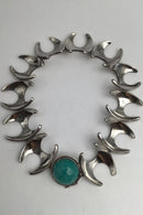 Georg Jensen Sterling Sølv Halskæde No. 130 Turkis Henning Koppel