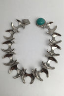 Georg Jensen Sterling Sølv Halskæde No. 130 Turkis Henning Koppel