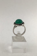 Niels Erik From Sterling Sølv Ring (Grøn Agat)