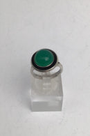 Niels Erik From Sterling Sølv Ring (Grøn Agat)