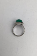 Niels Erik From Sterling Sølv Ring (Grøn Agat)