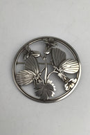 Georg Jensen Sterling Sølv Broche No. 283 med Sommerfuglemotiv