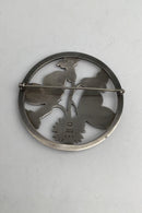 Georg Jensen Sterling Sølv Broche No. 283 med Sommerfuglemotiv