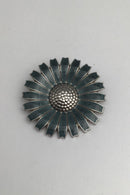 Georg Jensen Sterling Sølv Marguerit Broche / Vedhæng (Olivengrøn)