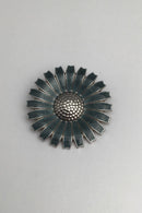 Georg Jensen Sterling Sølv Marguerit Broche / Vedhæng (Olivengrøn)
