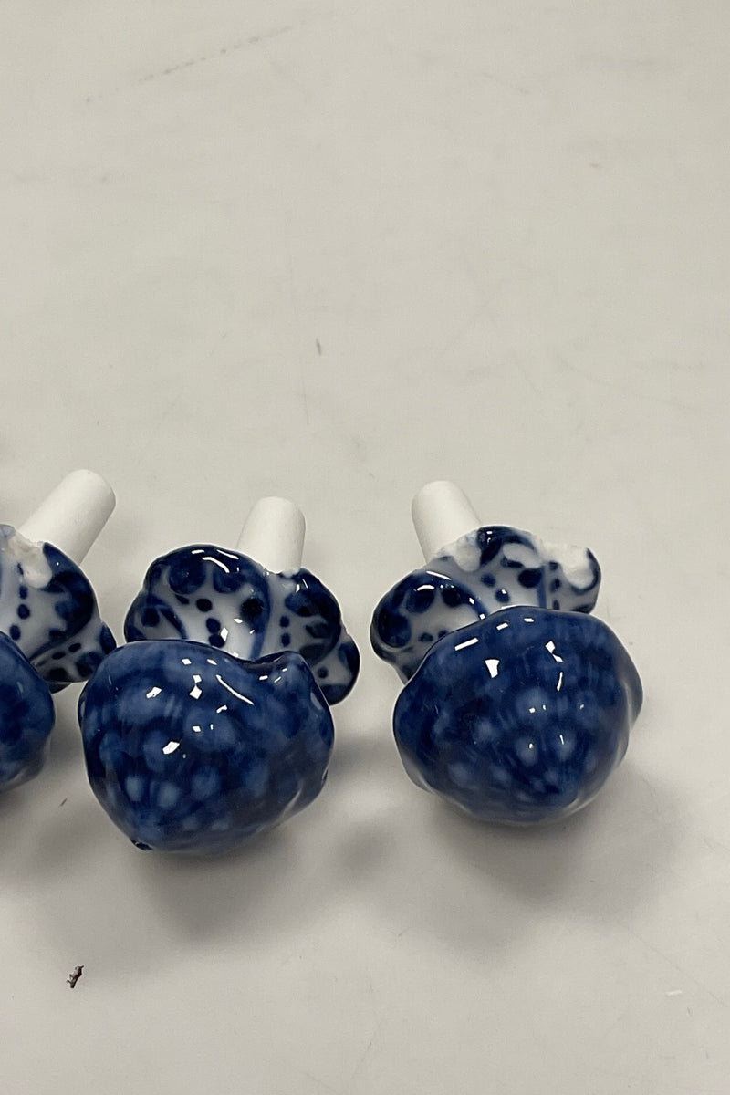 Sæt på 5 Royal Copenhagen Musselmalet Riflet Propper No. 394