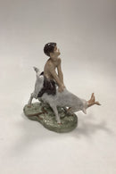 Royal Copenhagen Figur - Faun på ged No. 737