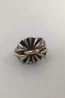 Georg Jensen Sterling Sølv / Guld Ring No. 400 Lene Munthe