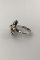 Georg Jensen Sterling Sølv / Guld Ring No. 400 Lene Munthe