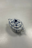 Royal Copenhagen Musselmalet Riflet Sukkerskål med låg No. 434