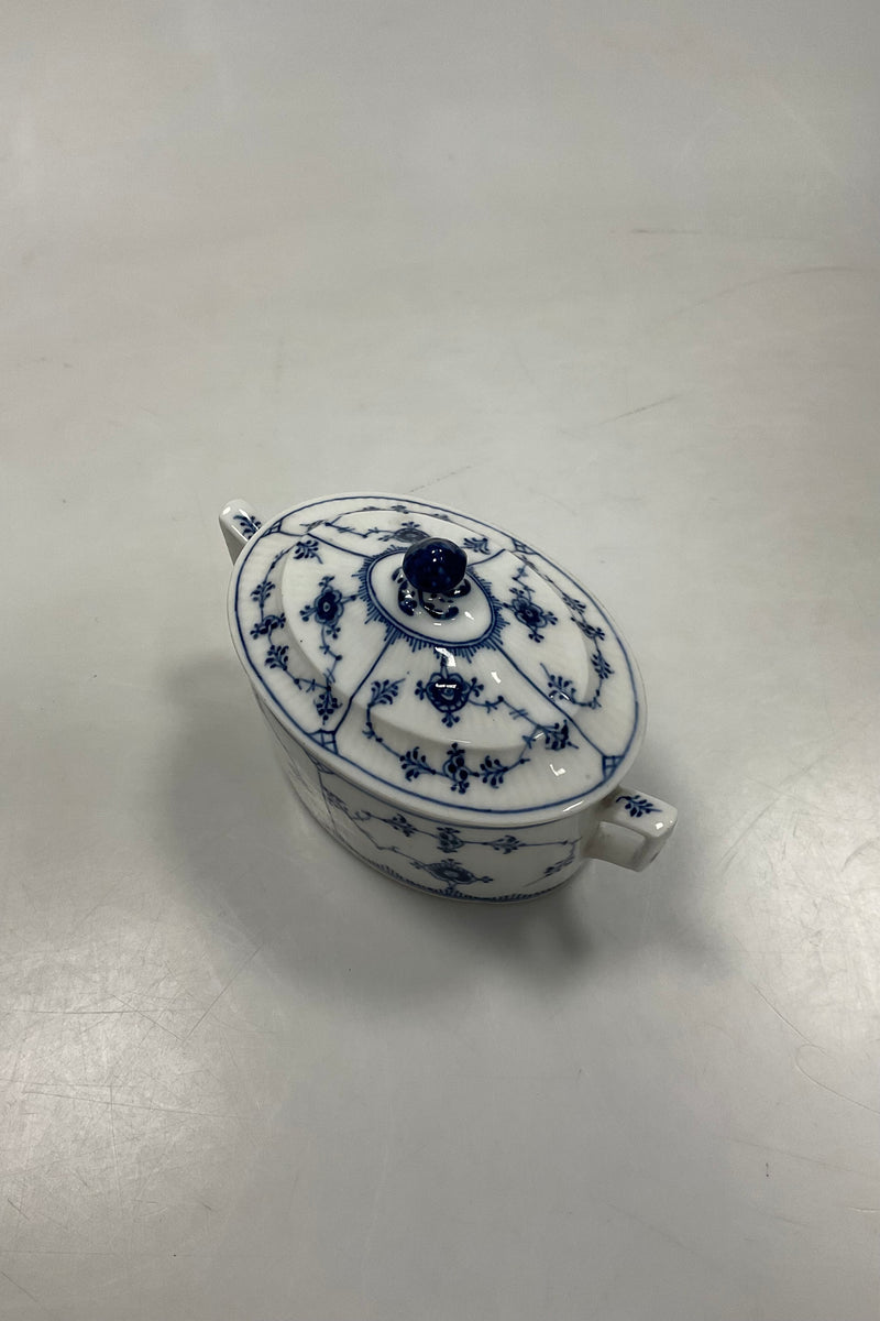 Royal Copenhagen Musselmalet Riflet Sukkerskål med låg No. 434