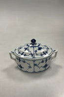 Royal Copenhagen Musselmalet Riflet Sukkerskål med låg No. 434