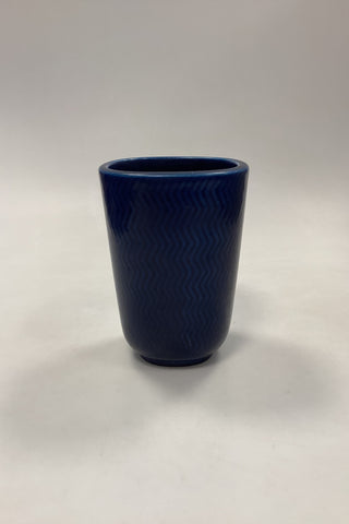 Aluminia Blue Marselis Vase by Nils Thorsson, No. 2645