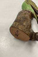 Royal Copenhagen / Aluminia Keramisk Figur af Grøn Undulat No. 477/3188