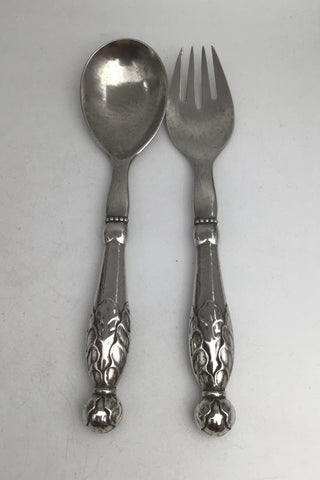 Georg Jensen Sølv Ornamental Salatsæt No. 159