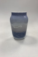 Royal Copenhagen Art Nouveau Vase med skibsmotiv No. 2842/3604