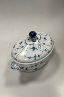 Royal Copenhagen Musselmalet Riflet oval terrin No 214.  1. sortering