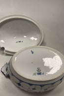 Royal Copenhagen Musselmalet Riflet oval terrin No 214.  1. sortering