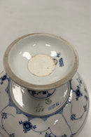 Royal Copenhagen Musselmalet Riflet Opsat Kageskål No 458