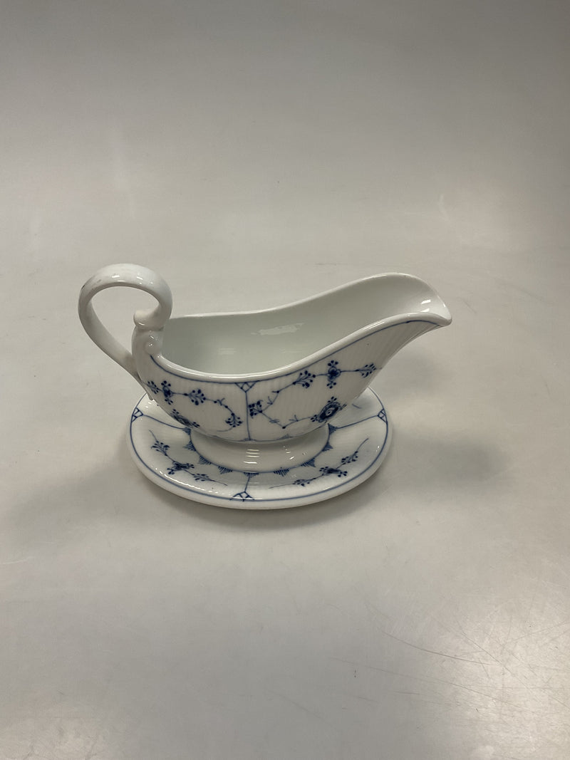 Royal Copenhagen Musselmalet Riflet Saucekande med Underskål No 200