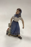 Dahl Jensen Figur Gartner Pige med Grøntsager No. 1301