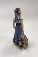 Dahl Jensen Figur Gartner Pige med Grøntsager No. 1301