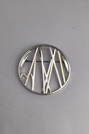 Georg Jensen Sterling Sølv + 18 kt Guld Jubilæumsbroche