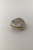 Georg Jensen Sterling Sølv 18kt Guld Ring No. 313 Regitze Overgaard