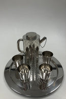 Georg Jensen Sterling Sølv Cocktail Shaker, Bakke og Bægre No. 819