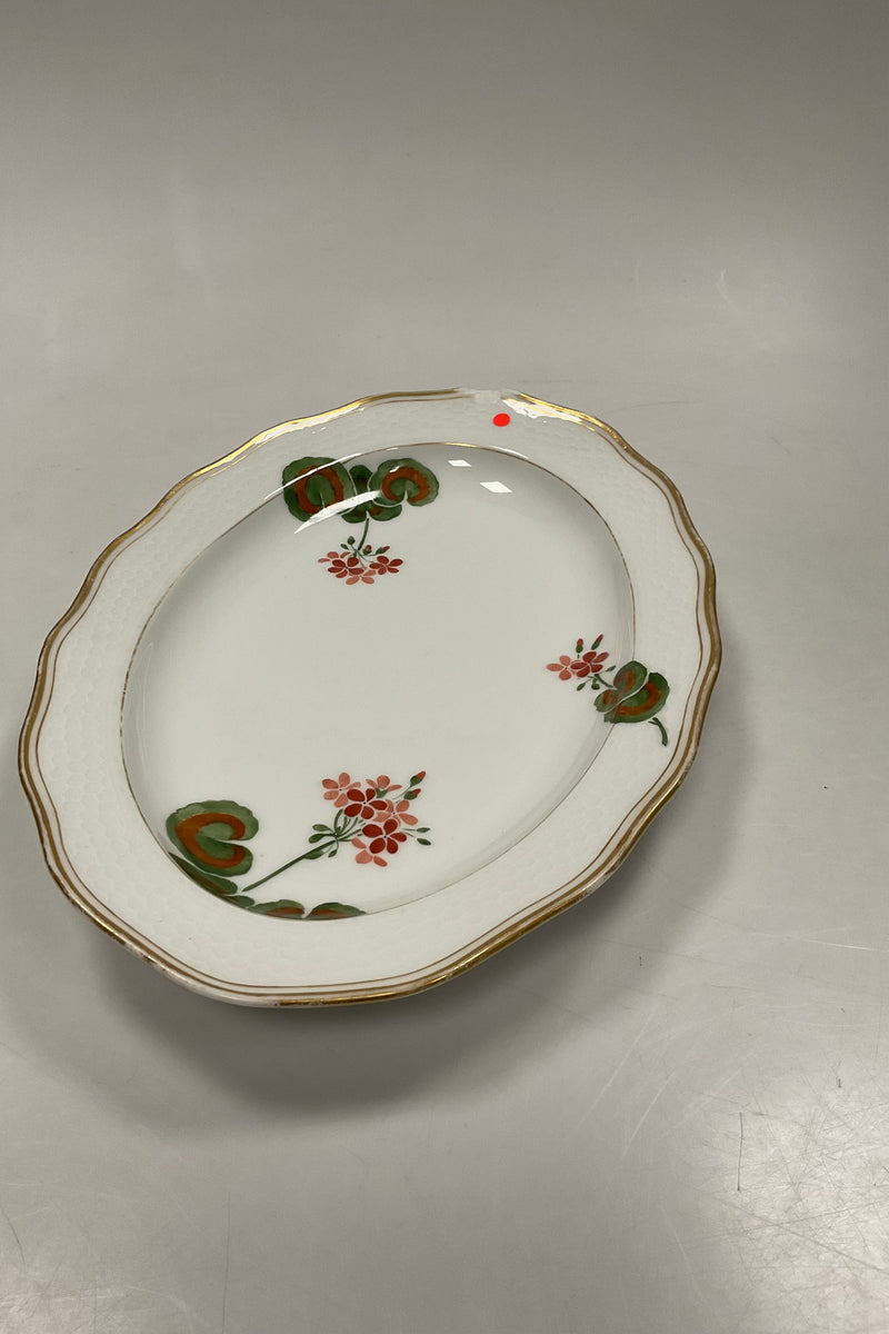 Royal Copenhagen Art Nouveau Stel No. 225 Pelargonoe Ovalt Fad No. 2043