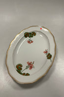 Royal Copenhagen Art Nouveau Stel No. 225 Pelargonoe Ovalt Fad No. 2043