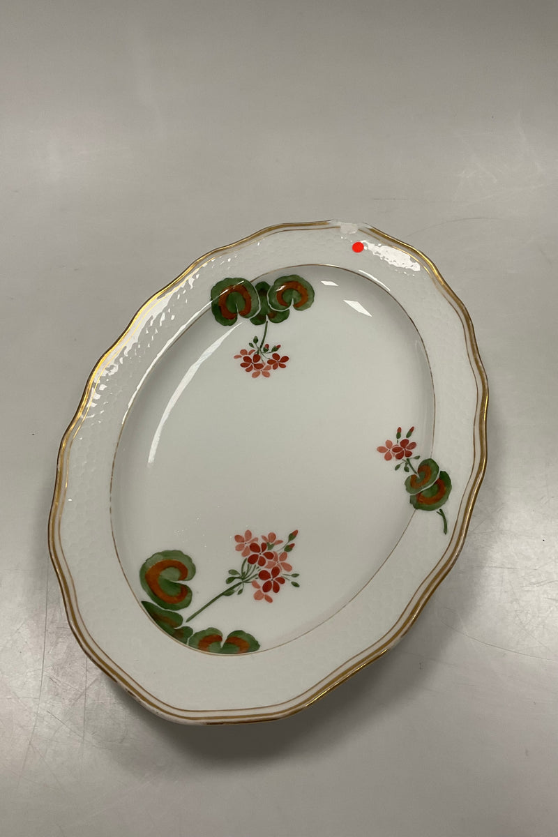 Royal Copenhagen Art Nouveau Stel No. 225 Pelargonoe Ovalt Fad No. 2043