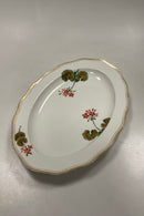 Royal Copenhagen Art Nouveau Stel No. 225 Pelargonoe Ovalt Fad No. 2043