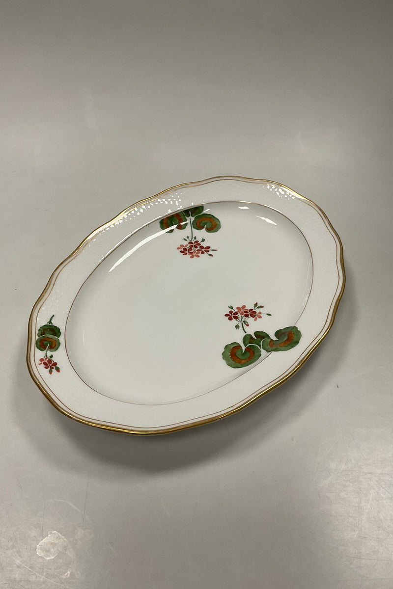 Royal Copenhagen Art Nouveau Stel No. 225 Pelargonoe Ovalt Fad No. 2012