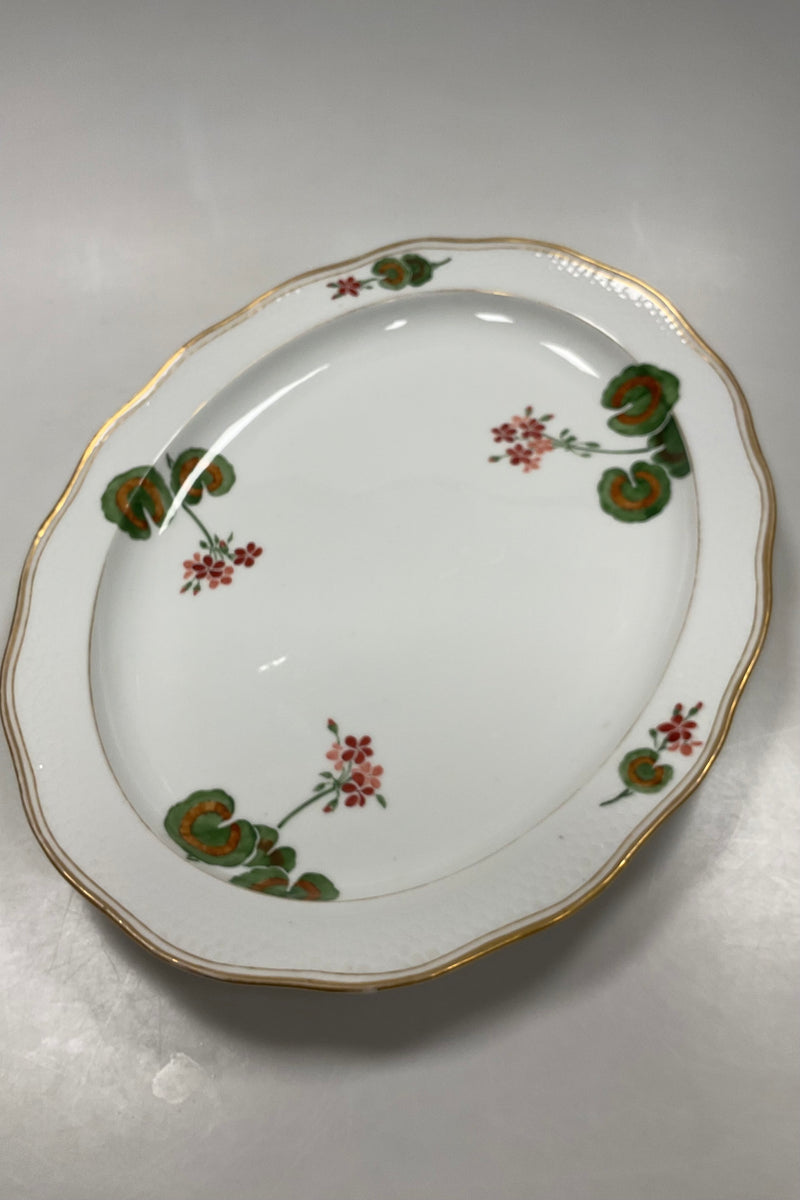 Royal Copenhagen Art Nouveau Stel No. 225 Pelargonoe Ovalt Fad No. 2014