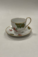 Royal Copenhagen Art Nouveau Set No. 225 Pelargonium Large High handle cup No. 9112