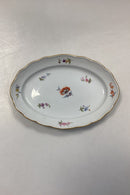 Meissen Porcelæn Ovalt Fad, Lille med Blomster Design
