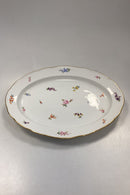 Meissen Porcelæn Ovalt Fad, Stort med Blomster Design