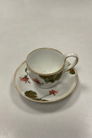 Royal Copenhagen Art Nouveau Set No. 225 Pelargonium Tall Handle cup No. 9113