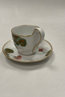 Royal Copenhagen Art Nouveau Set No. 225 Pelargonium Large High handle cup No. 9112 damage