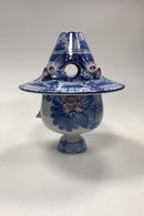 Bjørn Wiinblad Vase af Kvindehoved med Hat som Låg No. V51 fra 1980