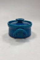 Kähler Ceramics Bowl with Lid and Handle, Turquoise Glaze.