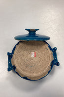Kähler Ceramics Bowl with Lid and Handle, Turquoise Glaze.