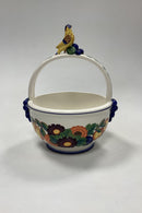 Royal Copenhagen Golden Summer Bowl with Handle