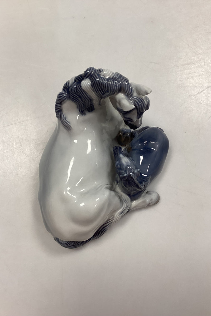 Royal Copenhagen Figur Hest/Hoppe med føl No. 4698