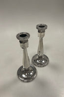 Georg Jensen Sterling Sølv Par Lysestager No. 119